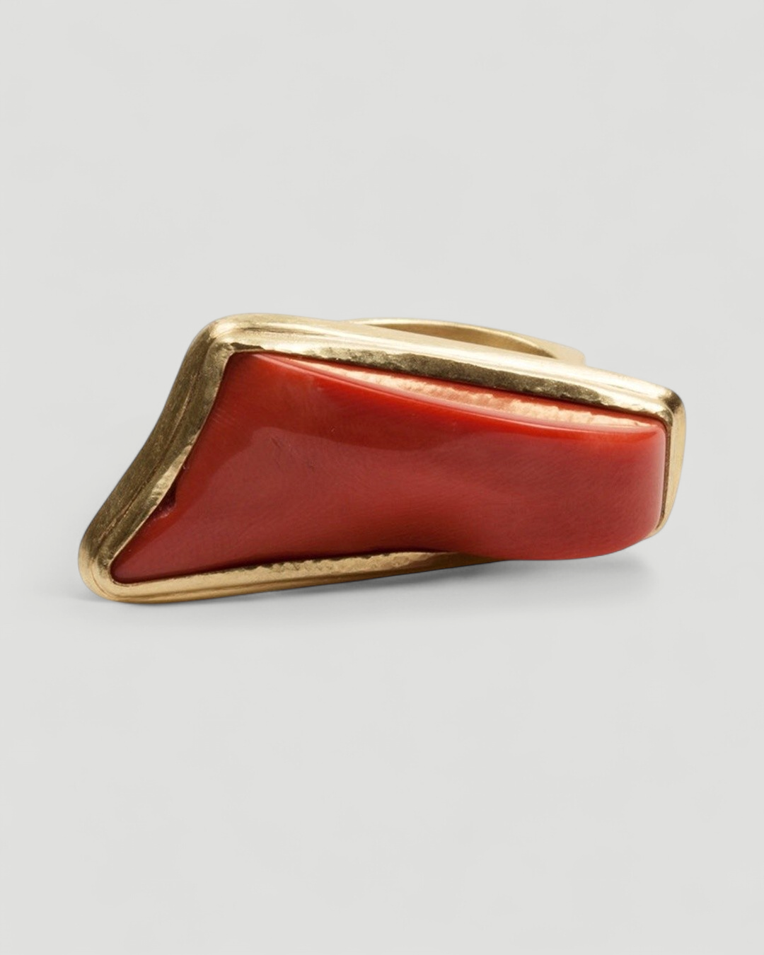 Großer Korallen Ring - Goldschmiede Krack