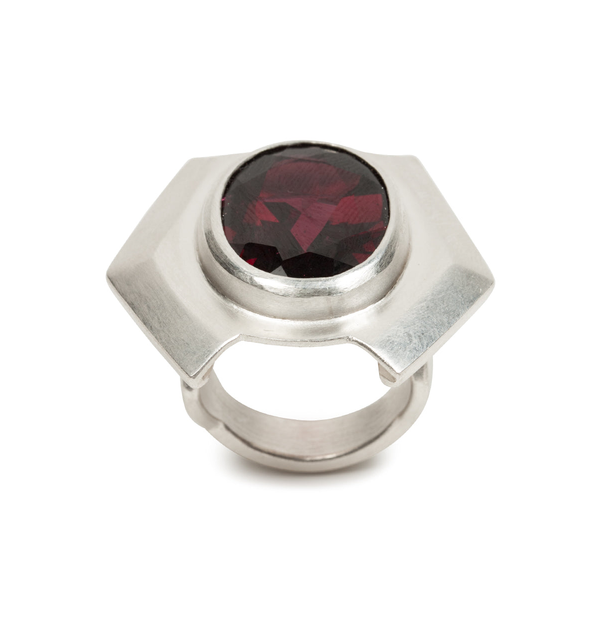 Granat Silberring - Goldschmiede Krack