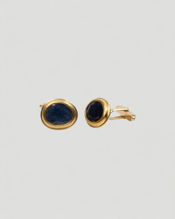 750 Gold Manschettenknöpfe mit Saphiren (8,5 ct) - Unikat