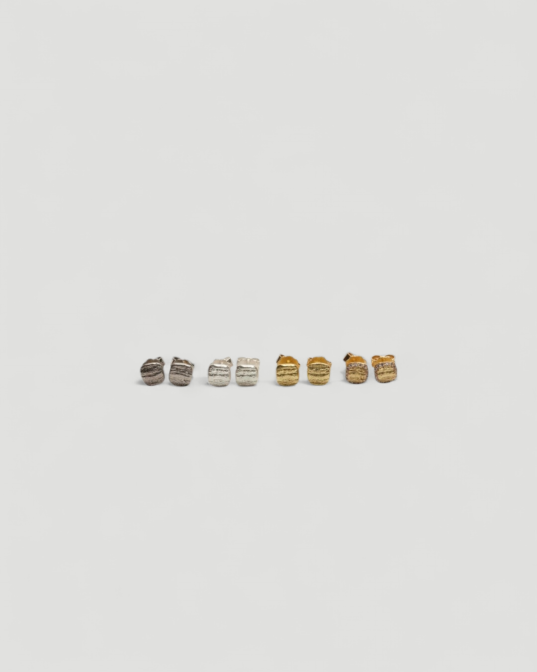 Ohrstecker mit Struktur - 6 mm - Goldschmiede Krack