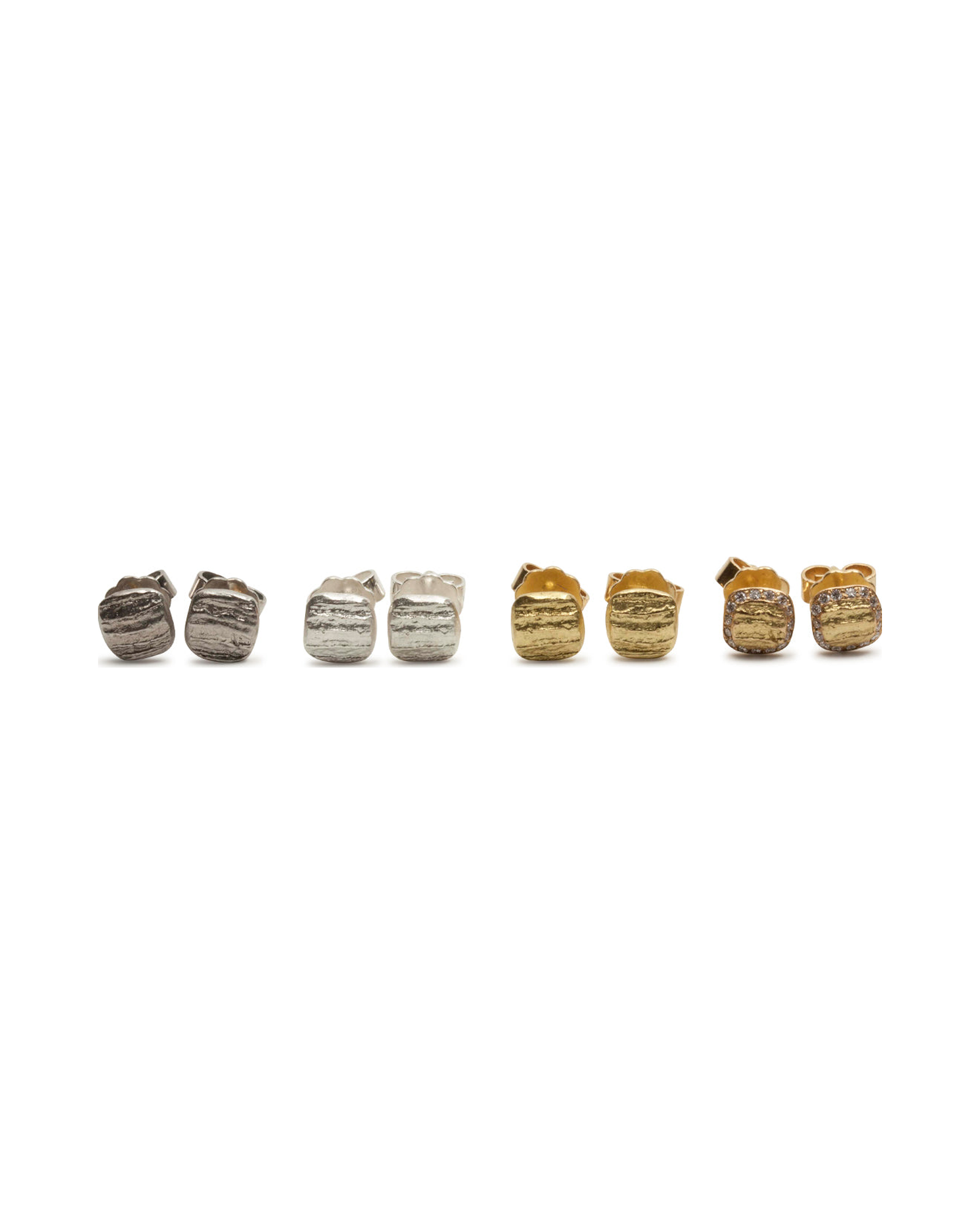 Ohrstecker mit Struktur - 6 mm - Goldschmiede Krack - Trauringe & Unikatschmuck aus Deidesheim
