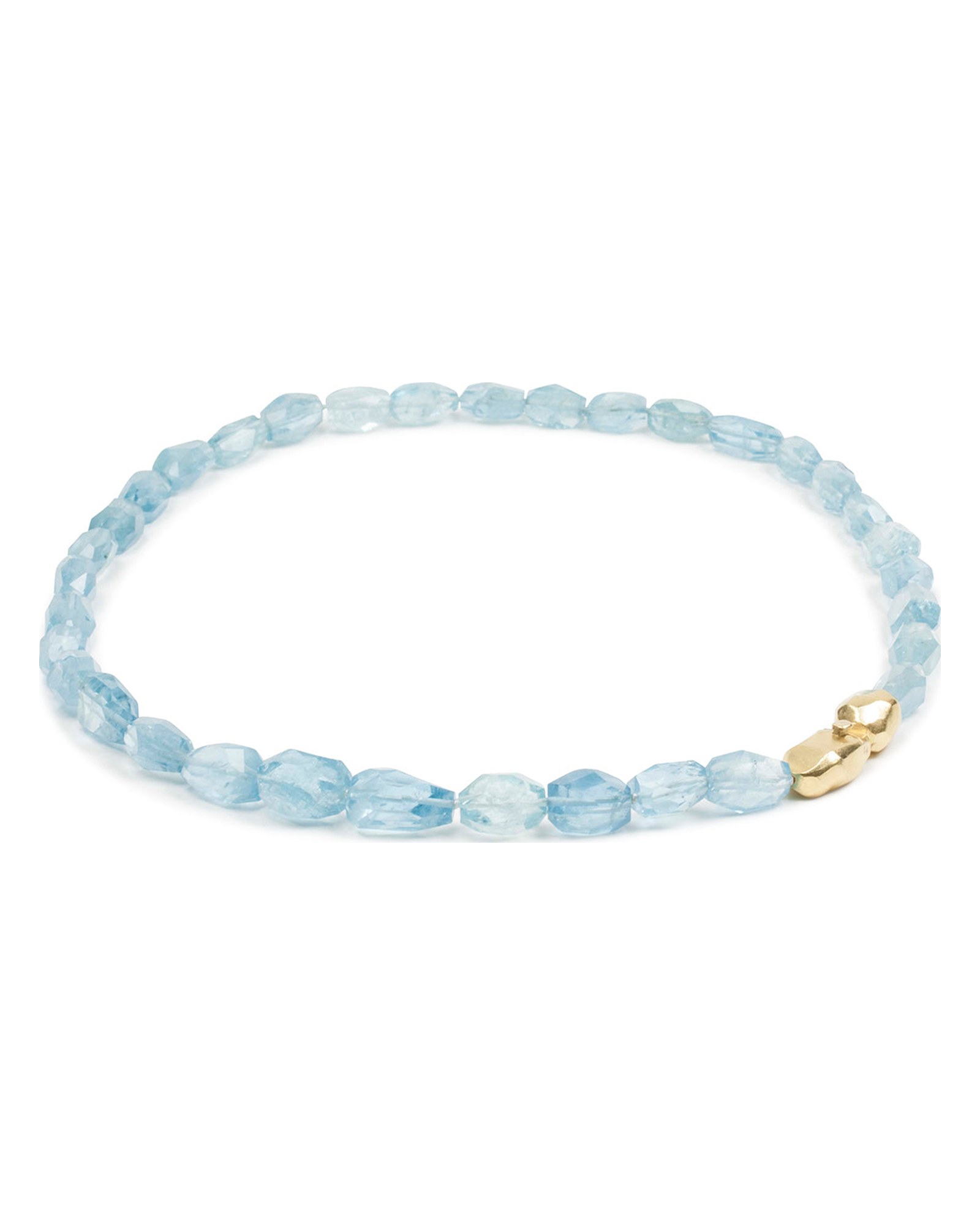 Große blaue Aquamarinkette mit 750 Goldverschluss - Goldschmiede Krack - Trauringe & Unikatschmuck aus Deidesheim