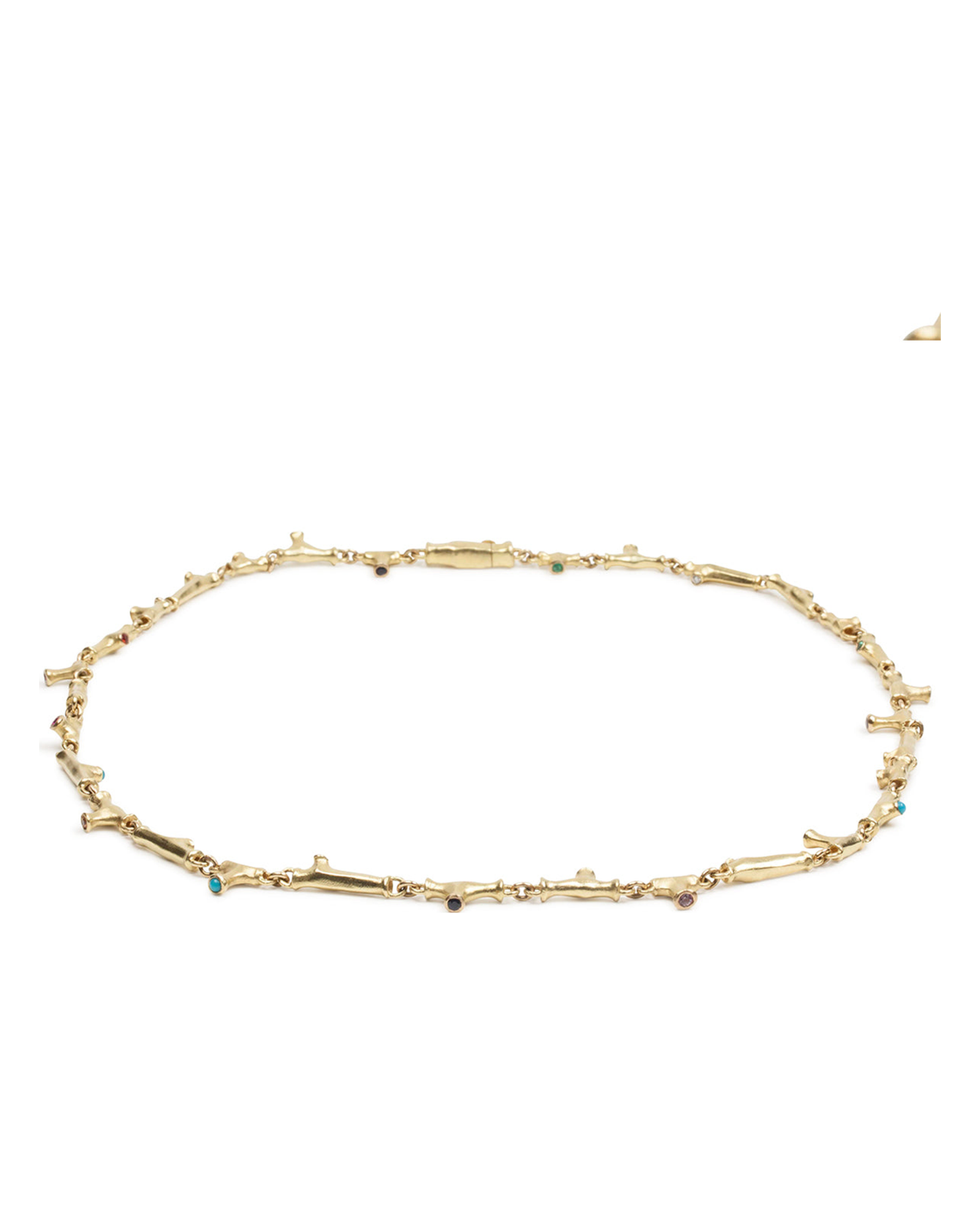 Halskette mit bunten Edelsteinen - Goldschmiede Krack