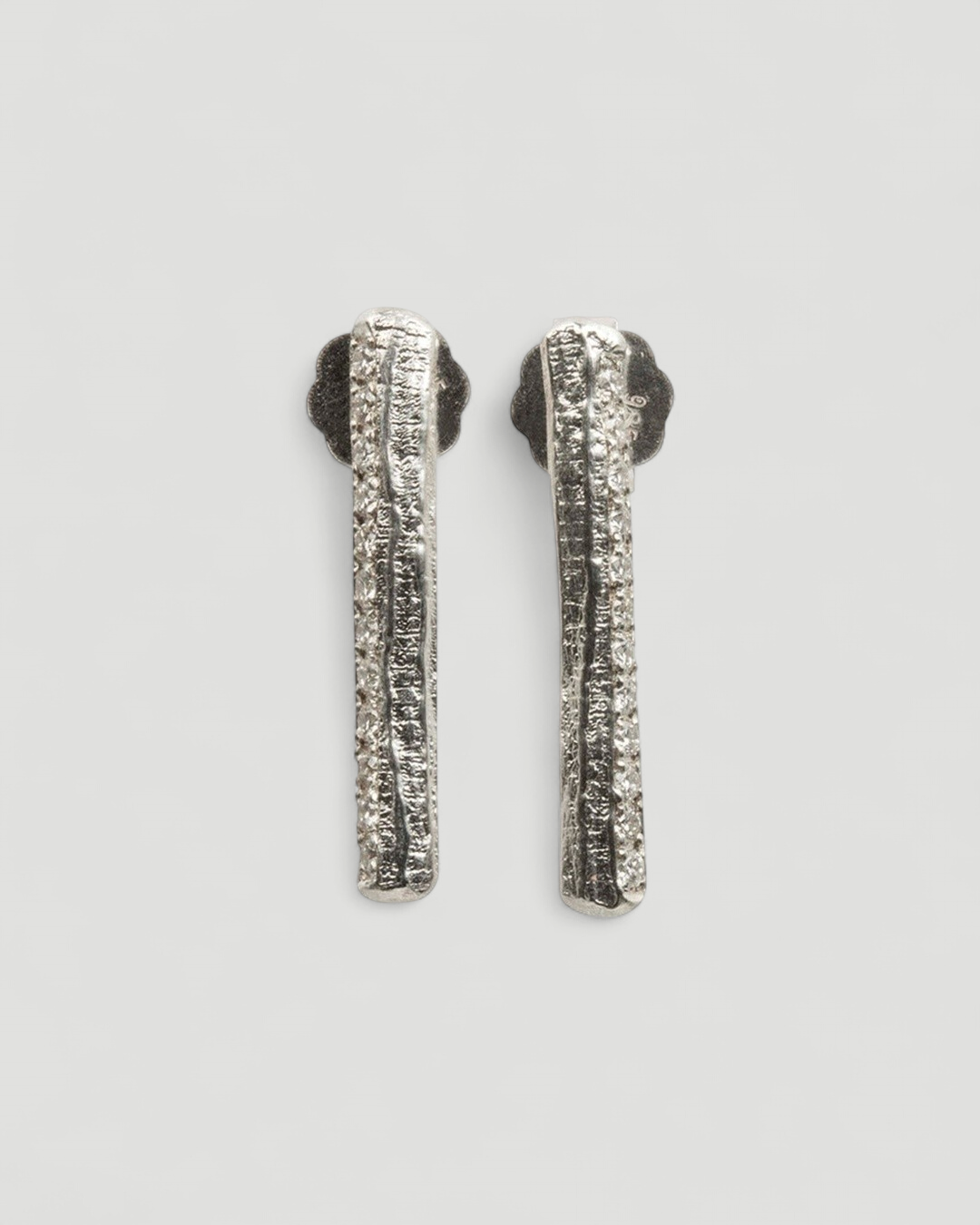 Bark Diamond Silver Earring - Goldschmiede Krack