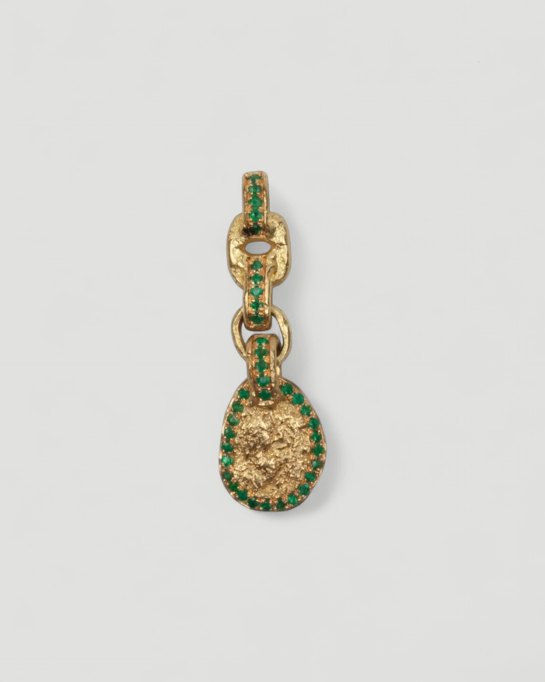 Nugget Emerald Double Pendant - Goldschmiede Krack