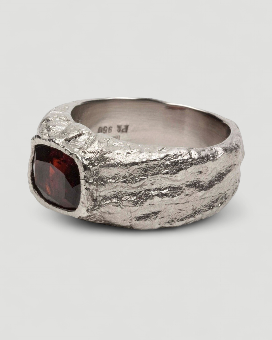 Granat 950 Platinring - Goldschmiede Krack