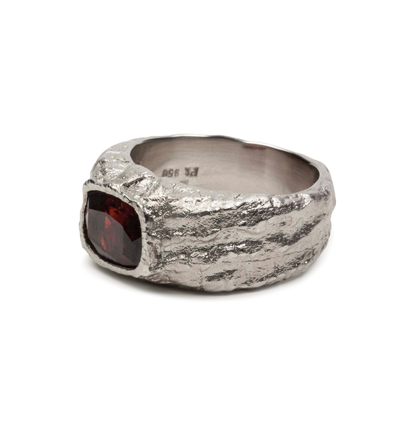 Granat 950 Platinring - Goldschmiede Krack