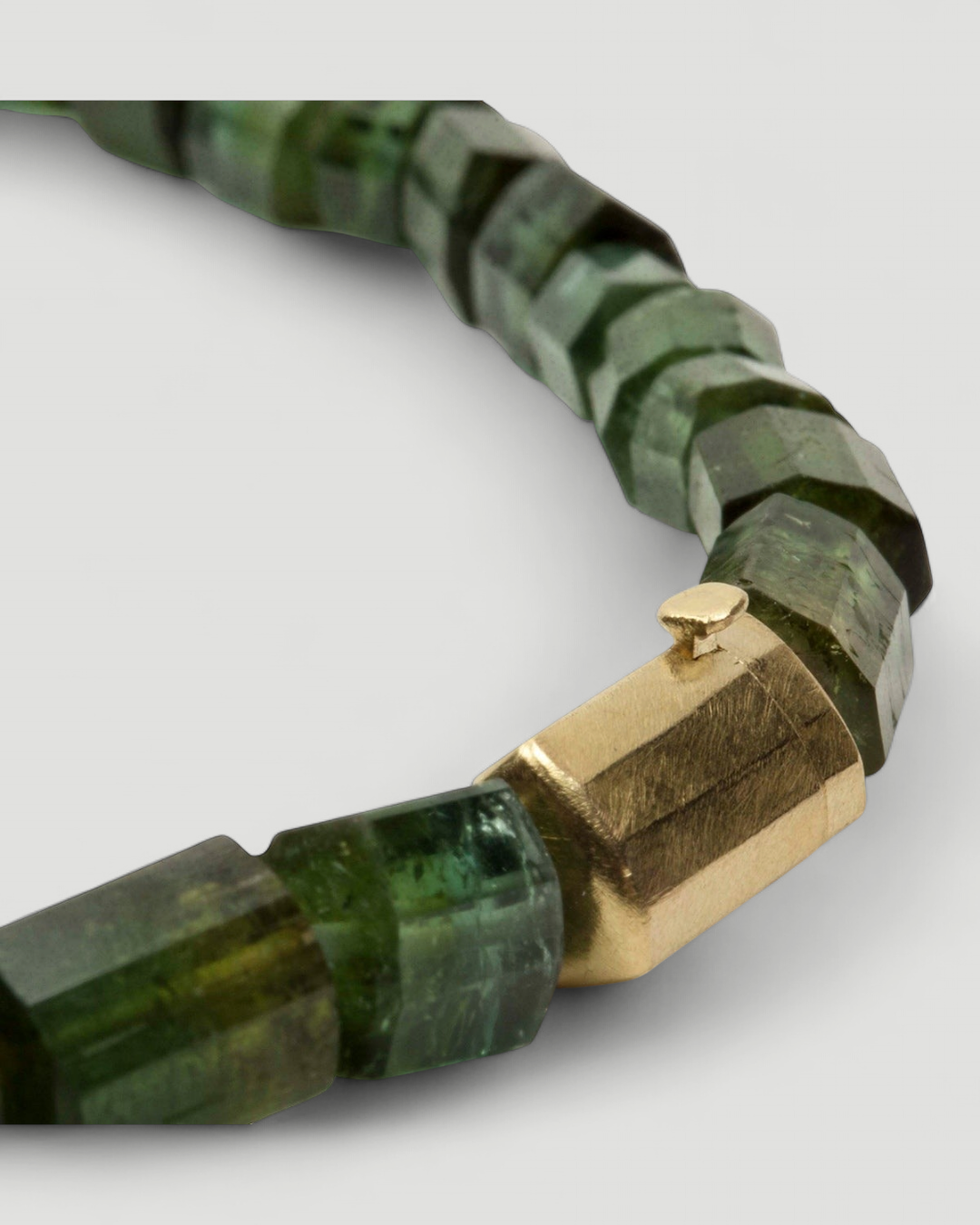 Wunderschöne große grüne Turmalinkette - Goldschmiede Krack