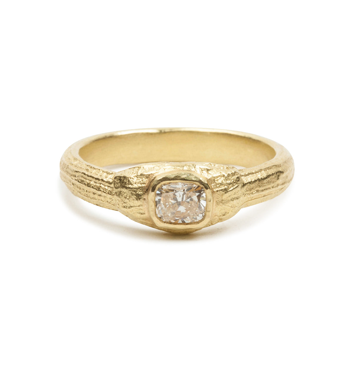 750 Goldring mit Cushion Diamant und GIA-Zertifikat - Goldschmiede Krack