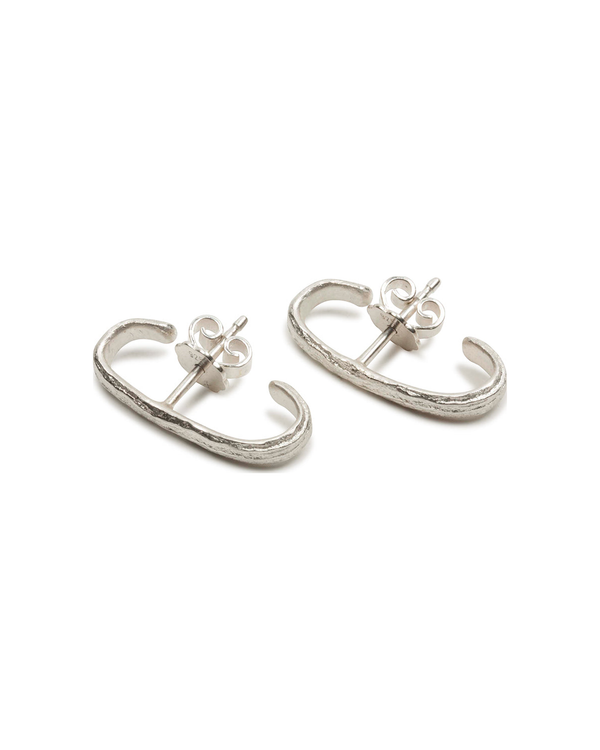 Earcuff Ohrstecker mit Bark Struktur - Goldschmiede Krack