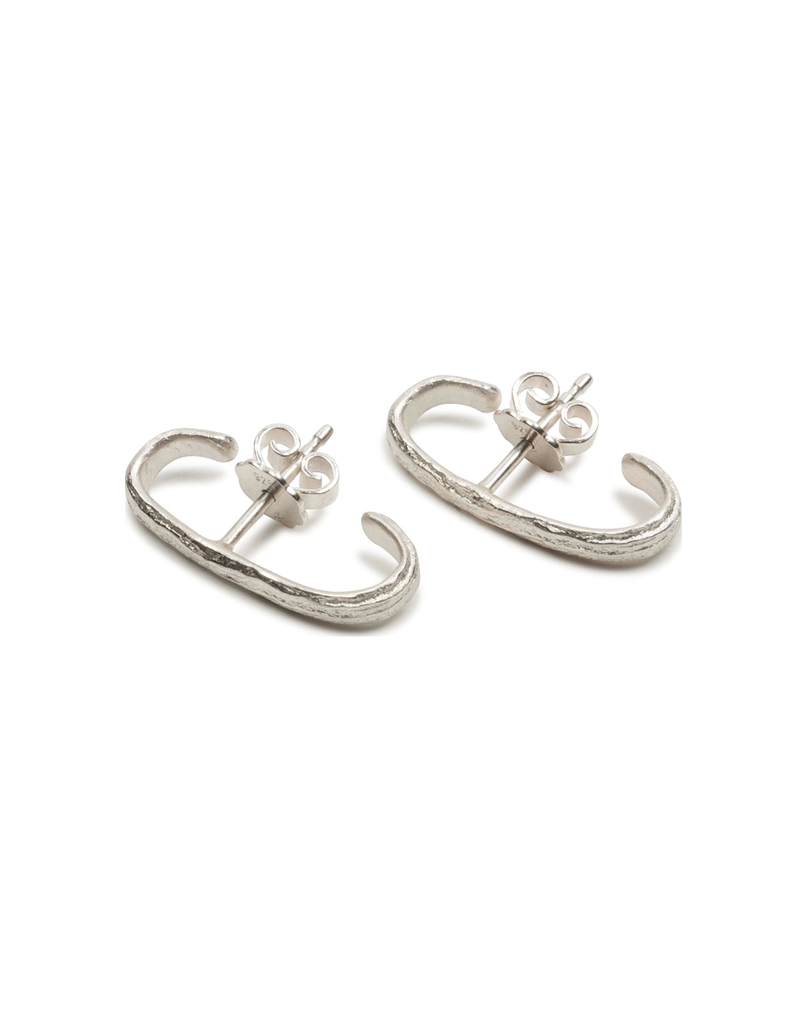 Earcuff Ohrstecker mit Bark Struktur - Goldschmiede Krack
