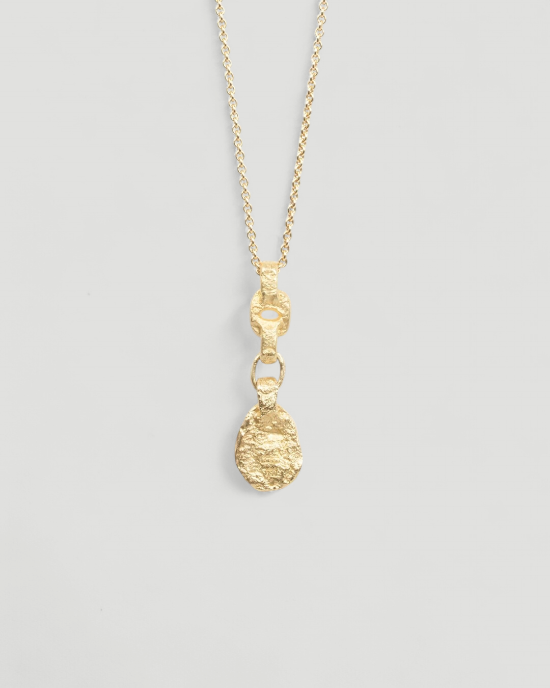 Nugget Pendent aus 750 Gold mit Brillanten und 750 Goldkette - Goldschmiede Krack