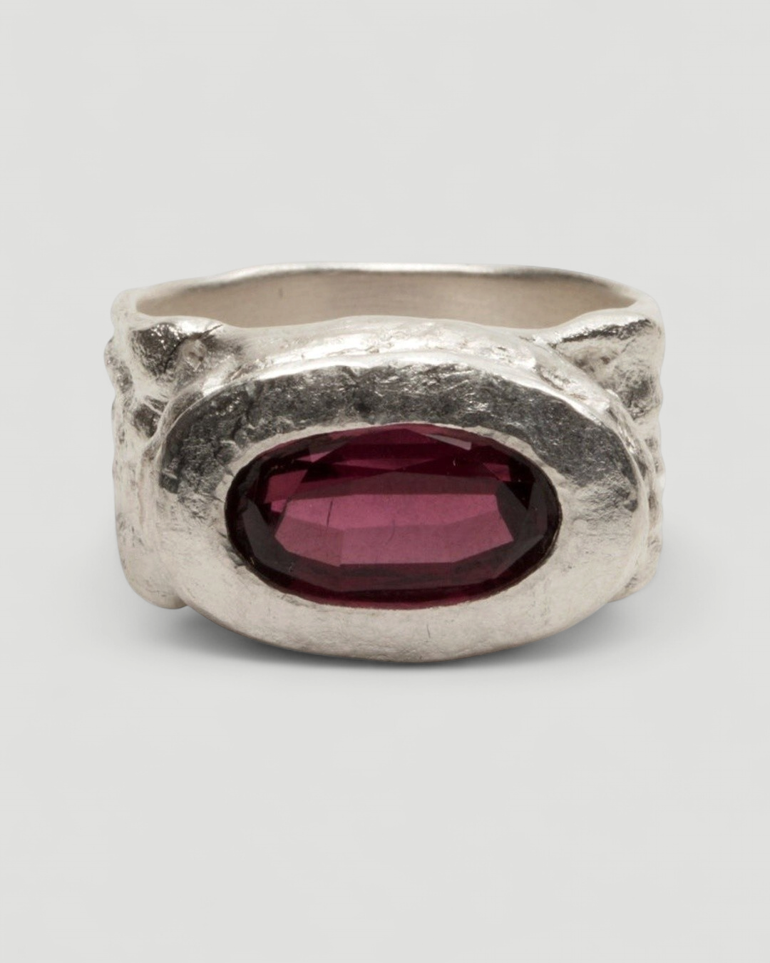 925 Silberring mit rotem Rhodolith - Goldschmiede Krack