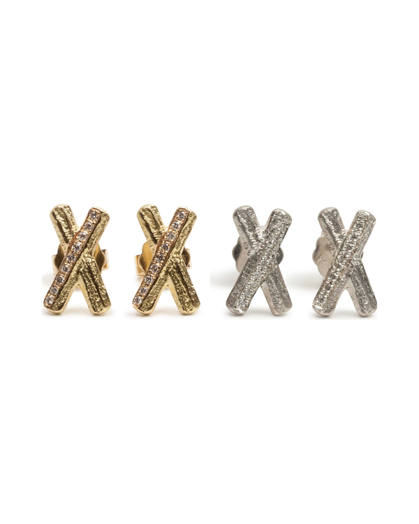 X-Bark Ohrstecker mit Brillanten - Goldschmiede Krack - Trauringe & Unikatschmuck aus Deidesheim