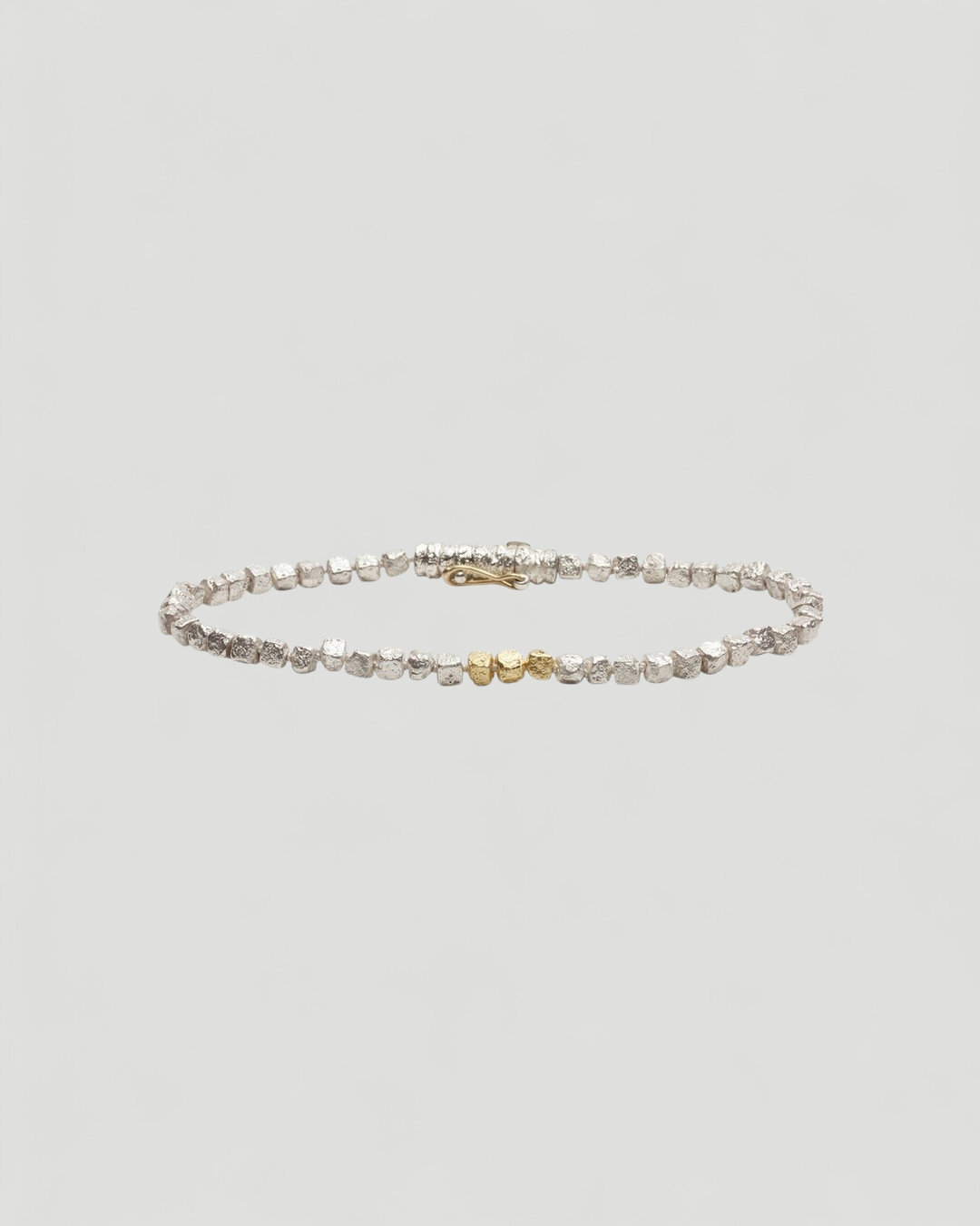 Würfelarmband aus 925 Silber und 750 Gold - Goldschmiede Krack
