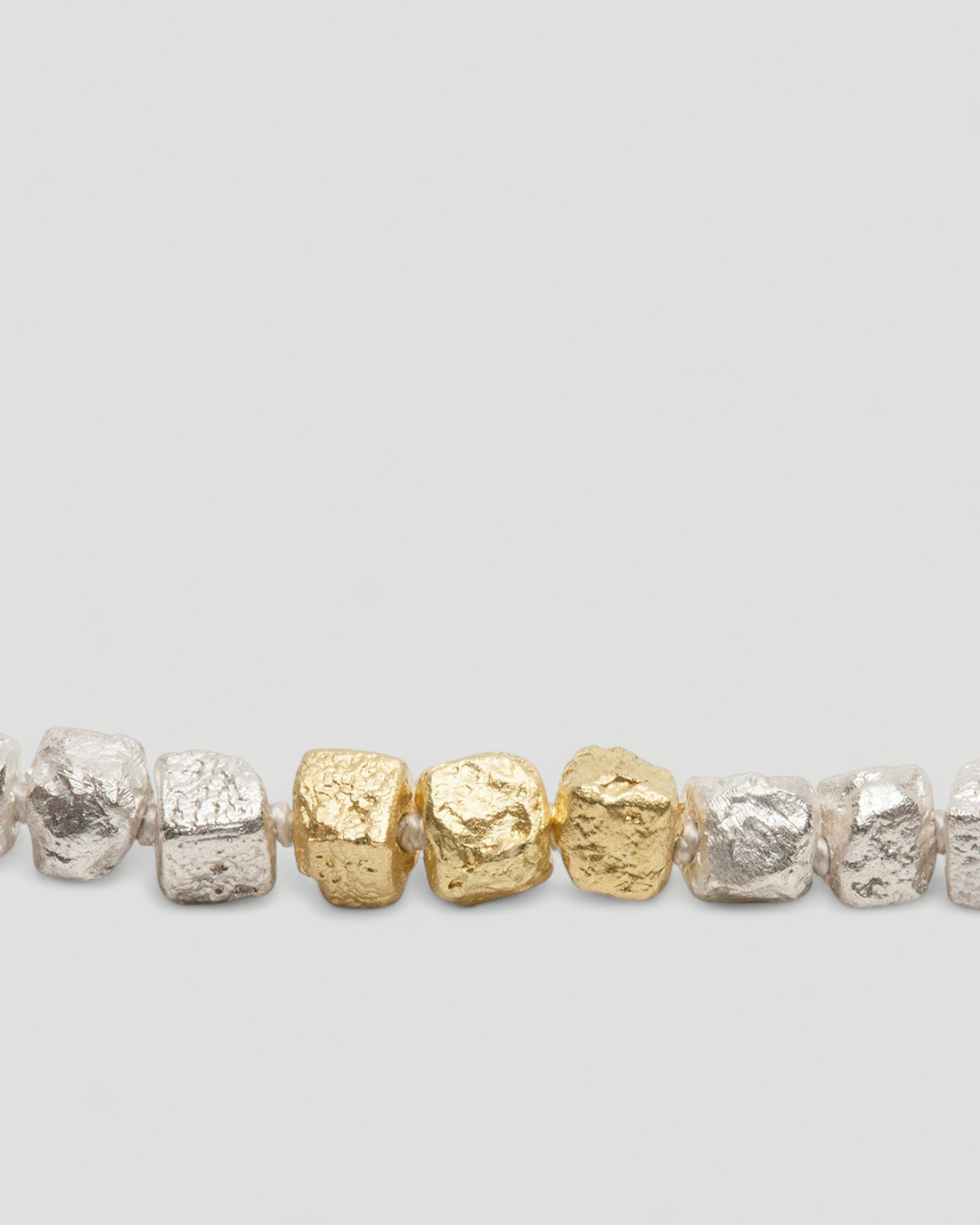 Würfelarmband aus 925 Silber und 750 Gold - Goldschmiede Krack