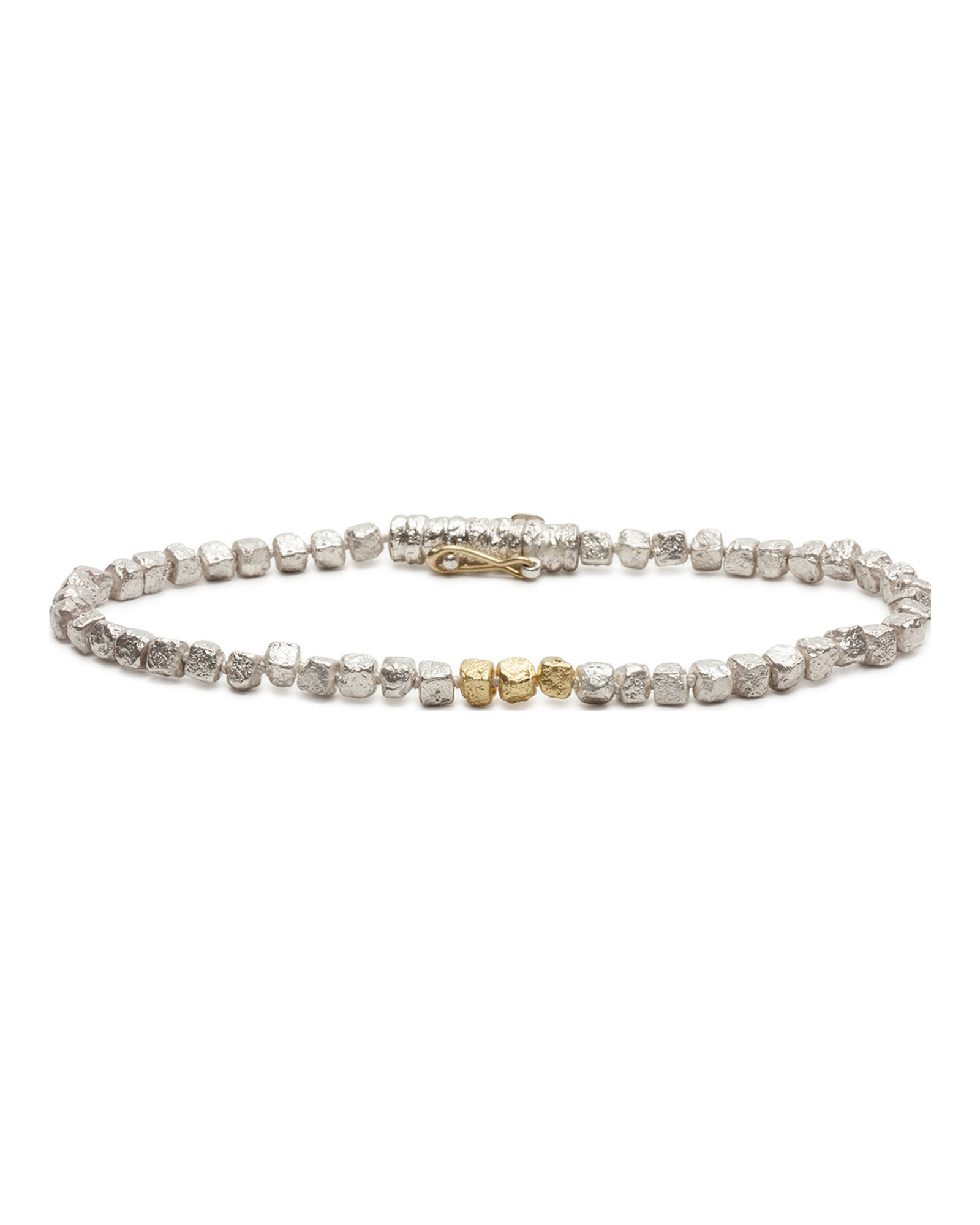 Würfelarmband aus 925 Silber und 750 Gold - Goldschmiede Krack