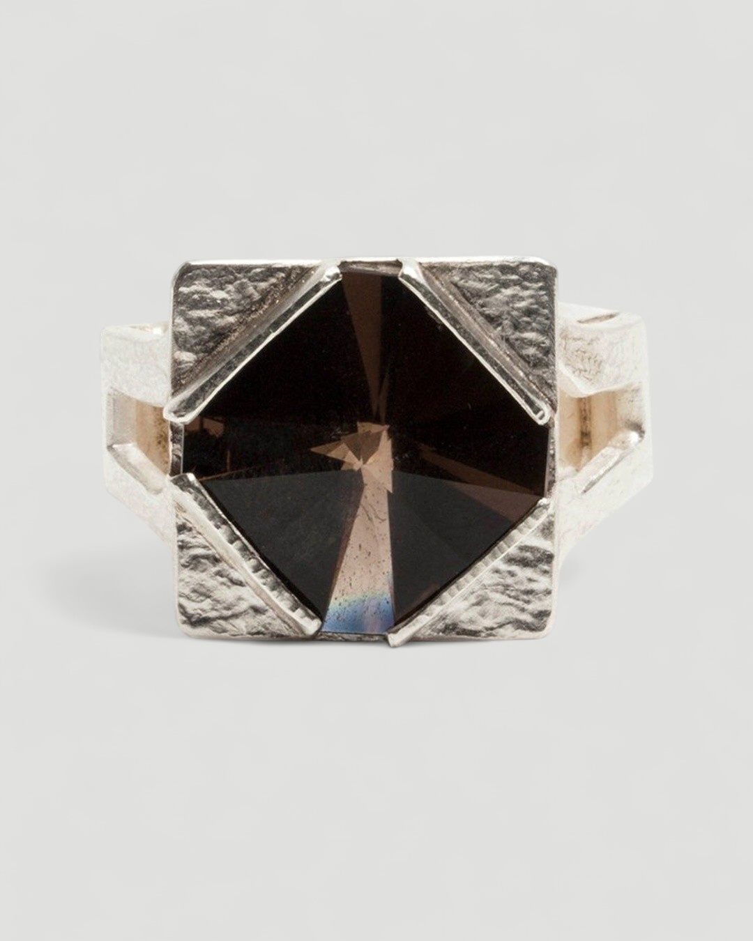 Majestätischer Silberring mit Rauchquarz - Goldschmiede Krack