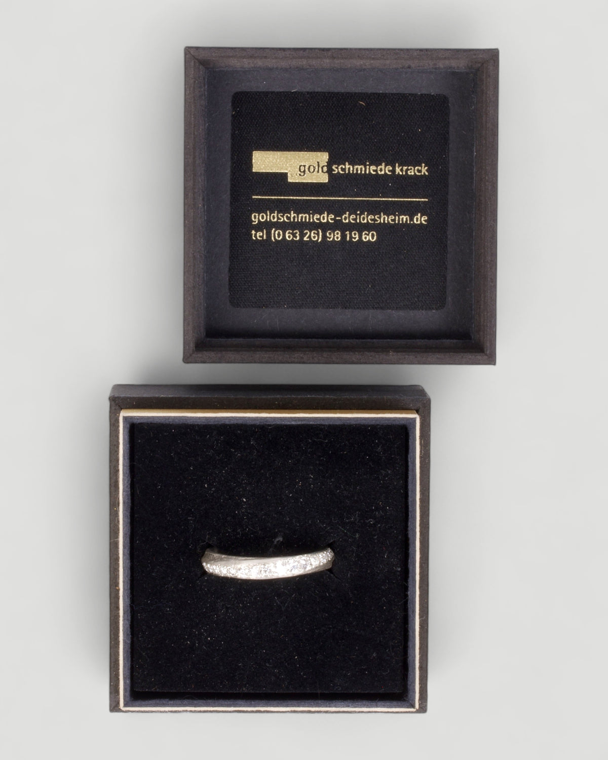 925 Silber-Memoirering mit Tarmac-Struktur und Lab-Grown Brillanten (0,52 ct), Ansicht 6