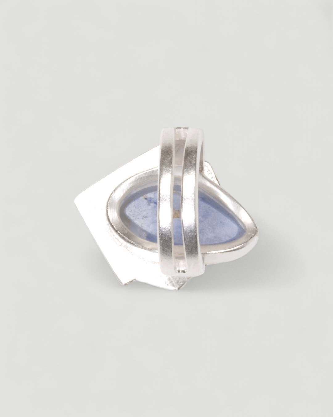 925 Silberring mit blauem Dumortierit-Quarz (9,42 ct) und Feingold, Ansicht 6