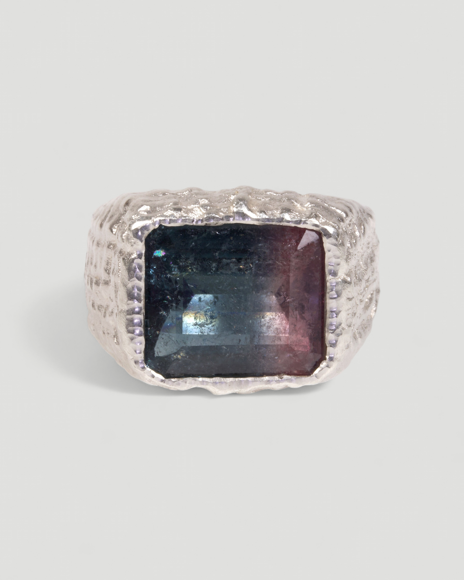 925 Silberring mit mehrfarbigem Turmalin (10,27 ct)