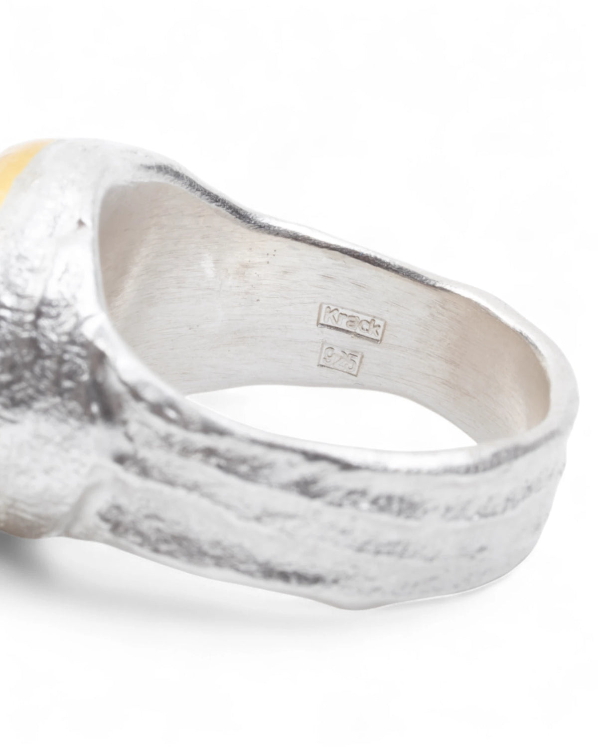 925 Silberring mit Türkis (8,37 ct) und 999-Feingoldfassung