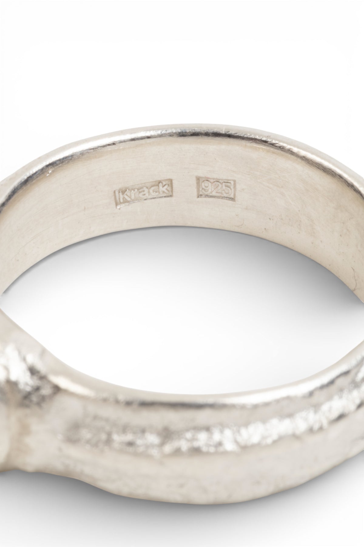 925 Silberring Tarmac-Struktur mit Brillant (1.03 ct) - Goldschmiede Krack - Trauringe & Unikatschmuck aus Deidesheim