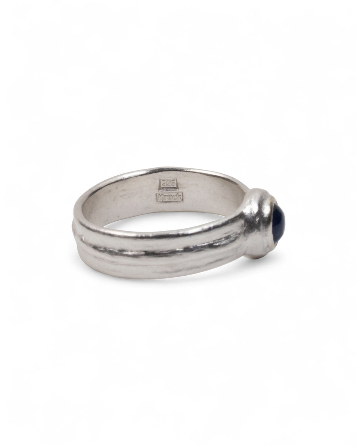 925 Silberring mit blauem Saphir-Cabochon (0,55 ct)