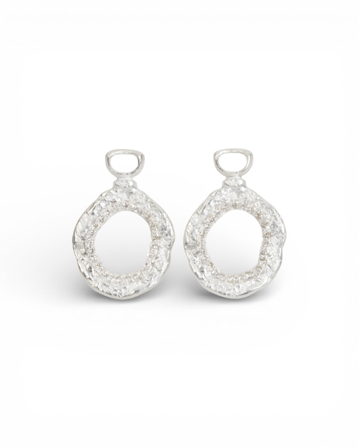 Abnehmbare 925 Silberanhänger mit Brillanten (0.20 ct) für unsere Bark-Creolen - Goldschmiede Krack - Trauringe & Unikatschmuck aus Deidesheim