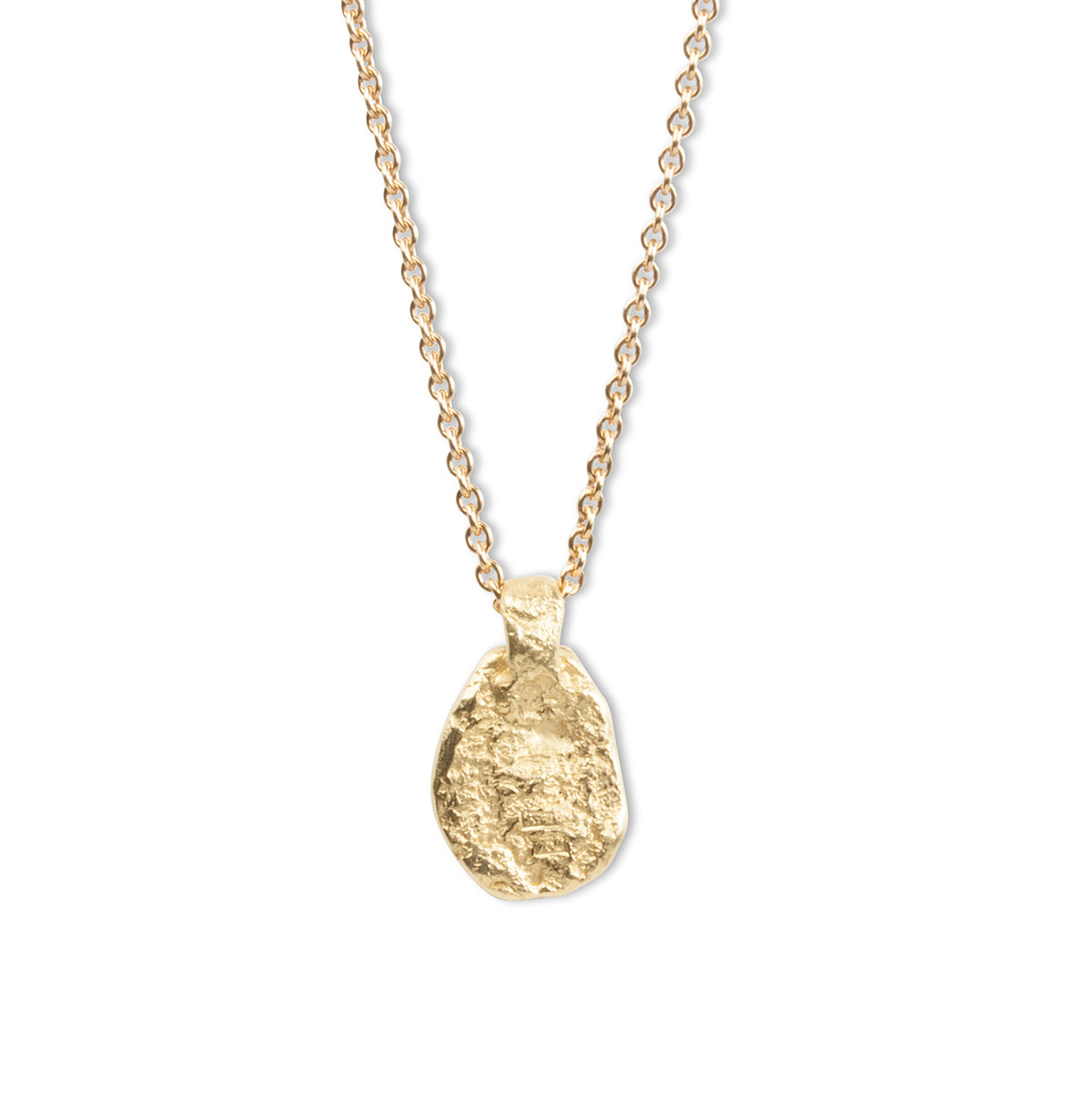 Nugget Pendent aus 750 Gold mit Brillanten und 750 Goldkette - Goldschmiede Krack - Trauringe & Unikatschmuck aus Deidesheim