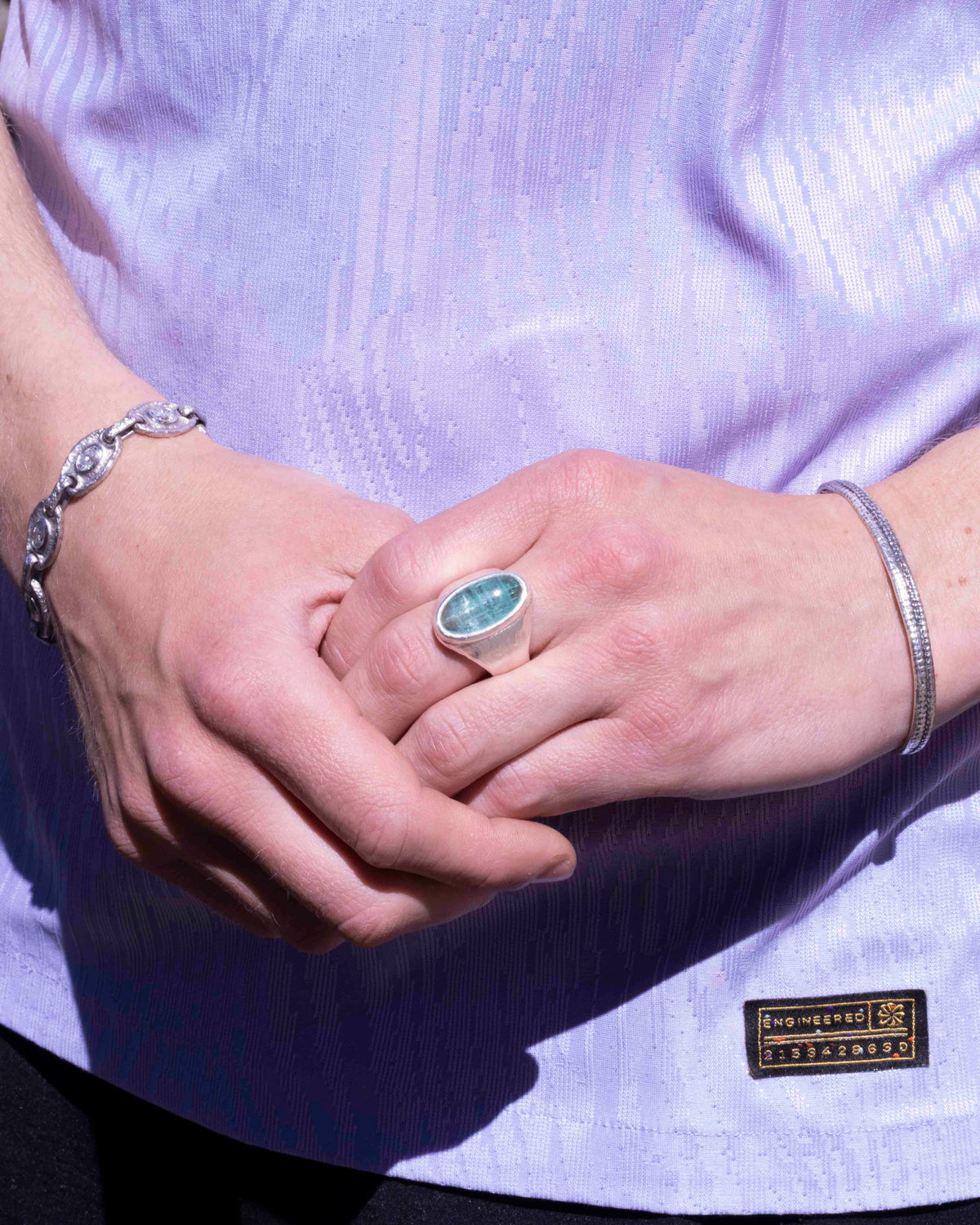 925 Silberring mit blau-grünem Heliodor-Cabochon (11,17 ct) - Goldschmiede Krack