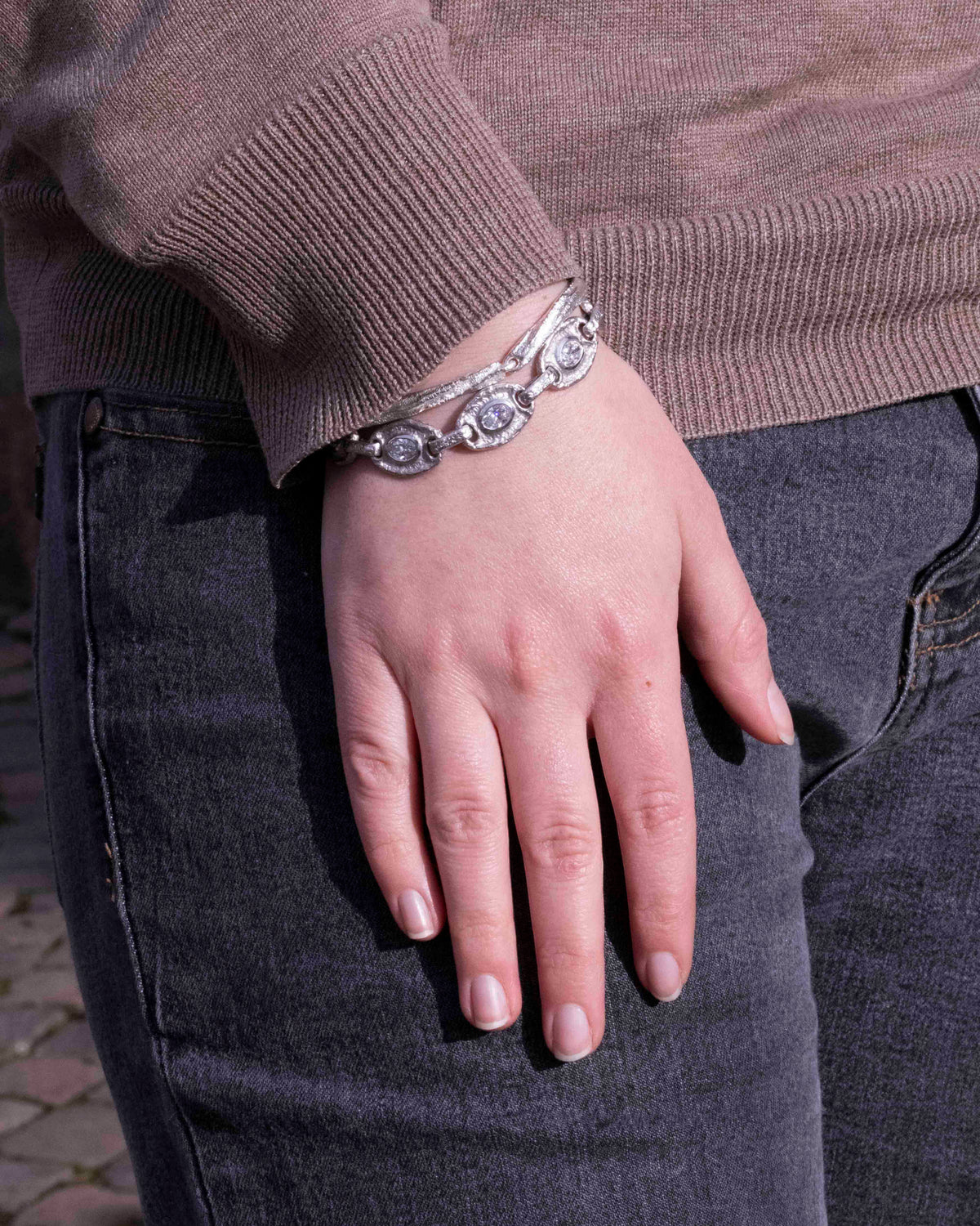 750 Weißgold Armband mit LG Diamanten (5.14 ct) - Goldschmiede Krack - Trauringe & Unikatschmuck aus Deidesheim