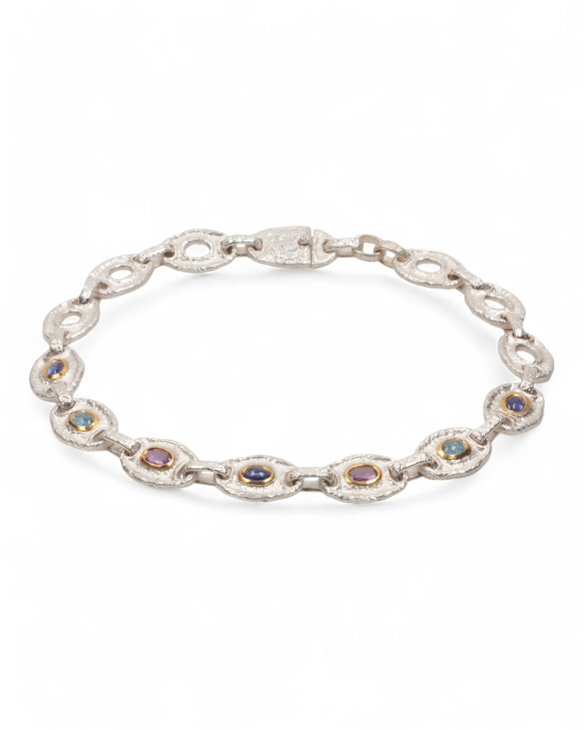 Bicolor Choker aus 925 Silber, 999 Feingold und Edelsteinen - Goldschmiede Krack - Trauringe & Unikatschmuck aus Deidesheim