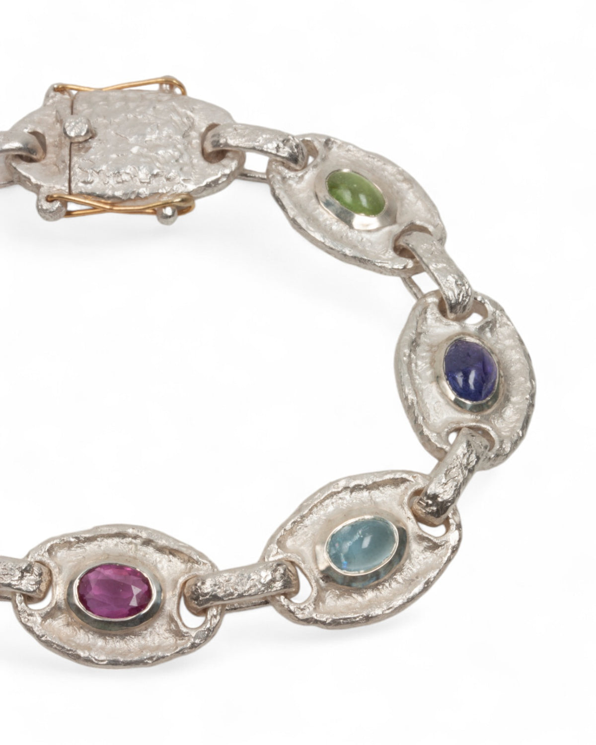 925 Silberarmband mit bunten Edelsteinen - Goldschmiede Krack - Trauringe & Unikatschmuck aus Deidesheim