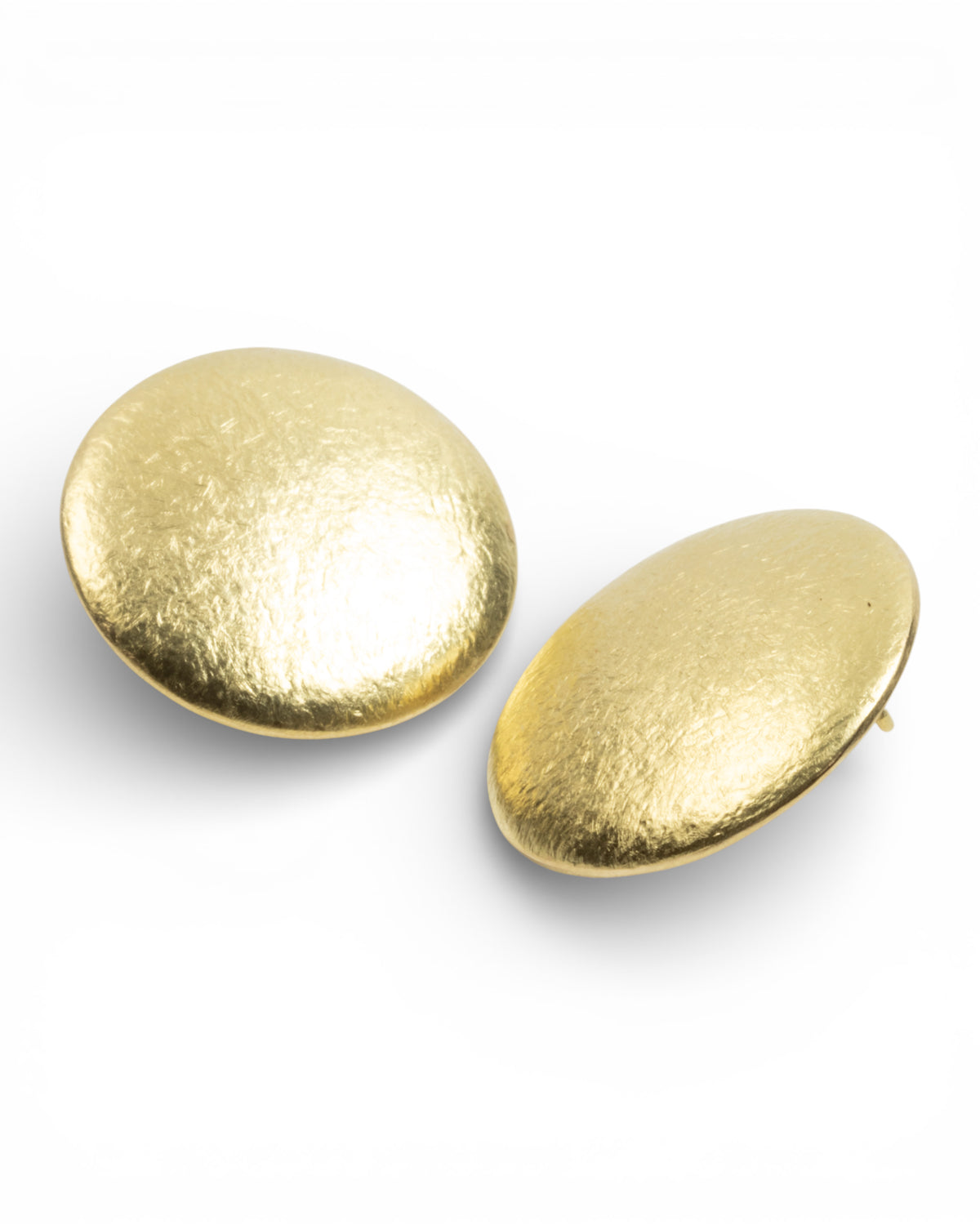 Große strukturierte 750 Gold Ohrclips (28 mm) - Goldschmiede Krack - Trauringe & Unikatschmuck aus Deidesheim