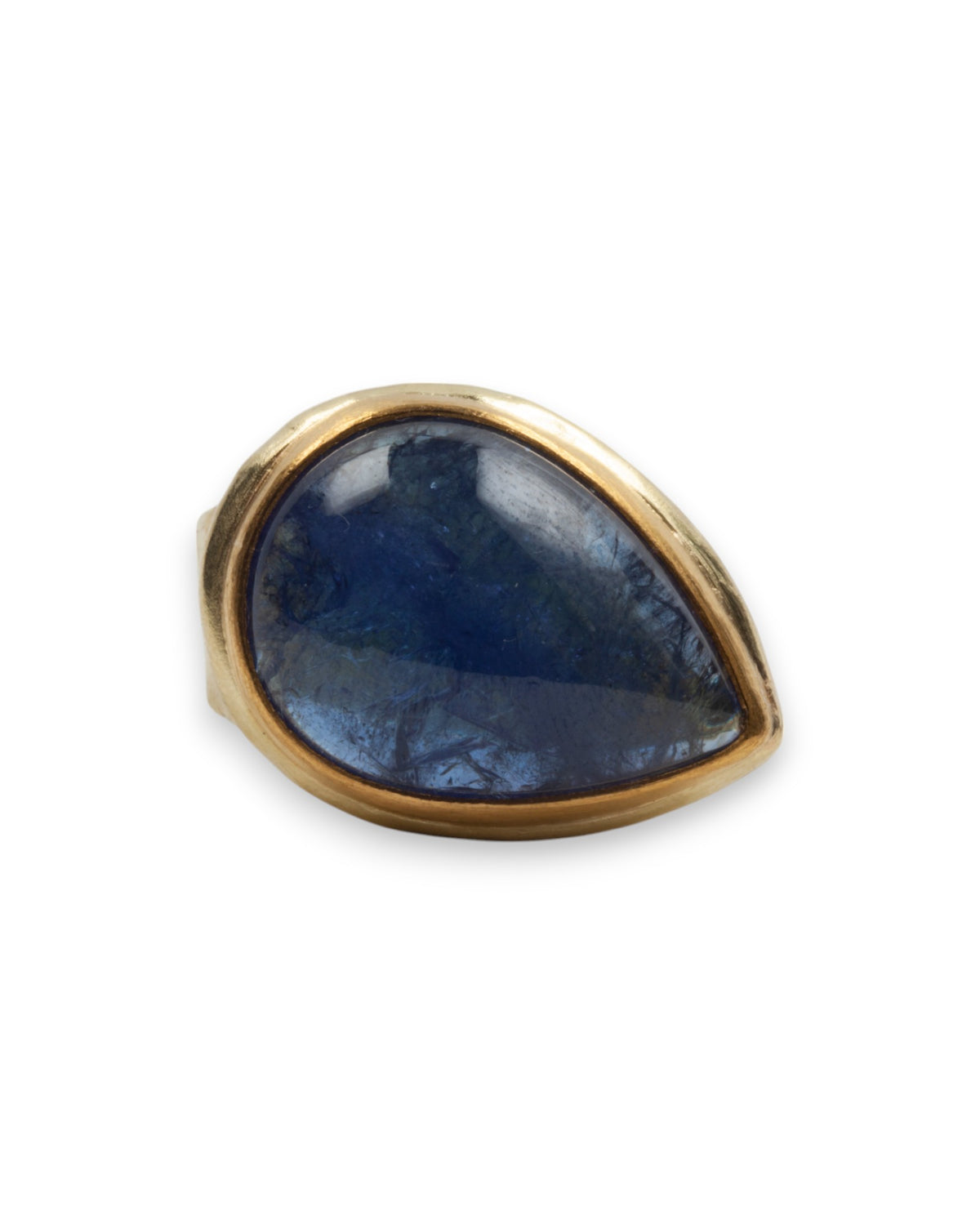 Großer 750 Goldring mit Tansanit