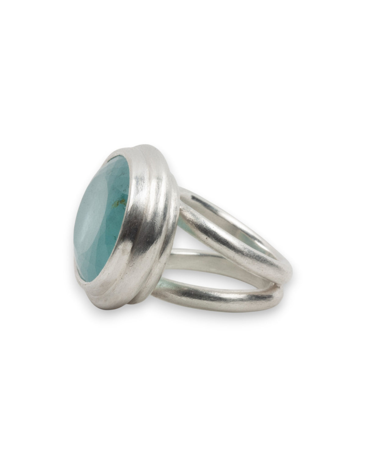 925 Silberring mit großem blauen Aquamarin 49,10 ct