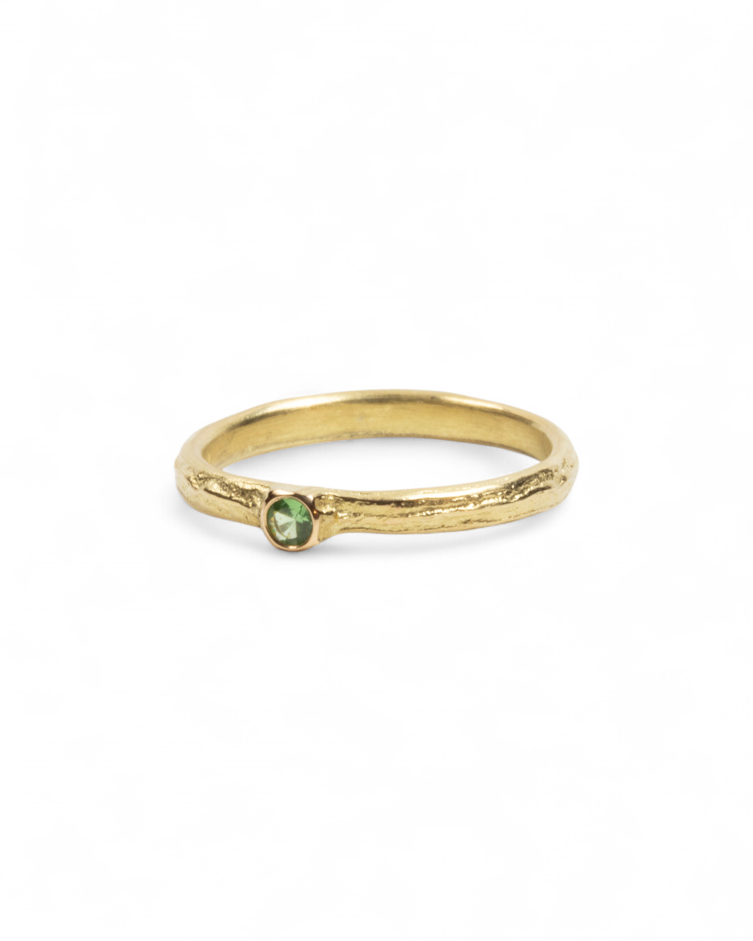 750 Gelbgold Ring mit Tsavorit (0,06 ct) - Goldschmiede Krack