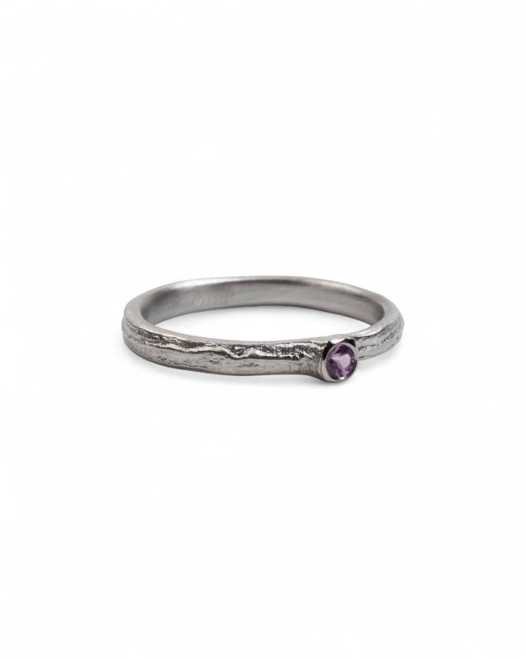 750 Weißgold Ring mit pinkem Saphir (0,08 ct) - Goldschmiede Krack