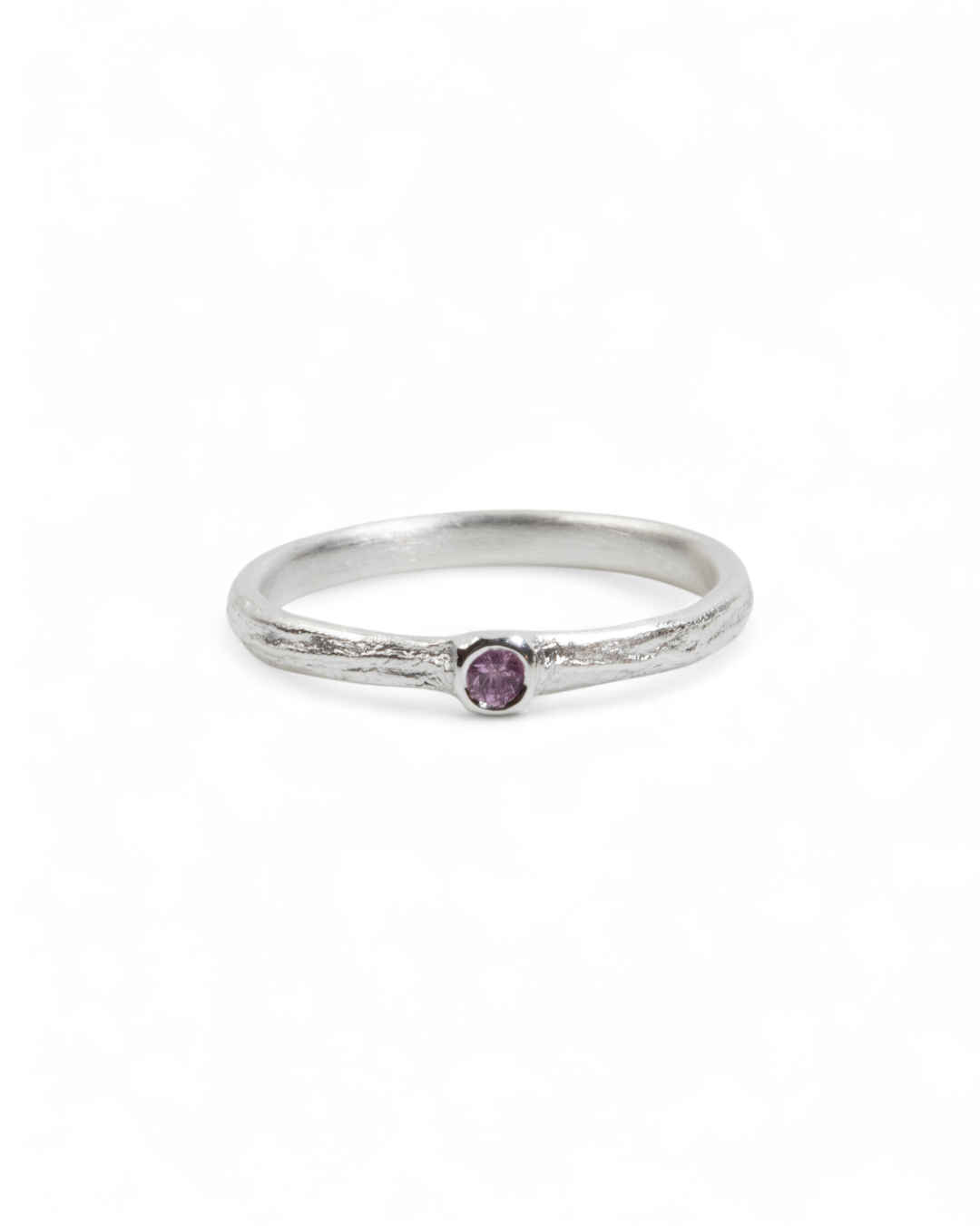 925 Silberring mit pinkem Saphir (0,08 ct) - Goldschmiede Krack