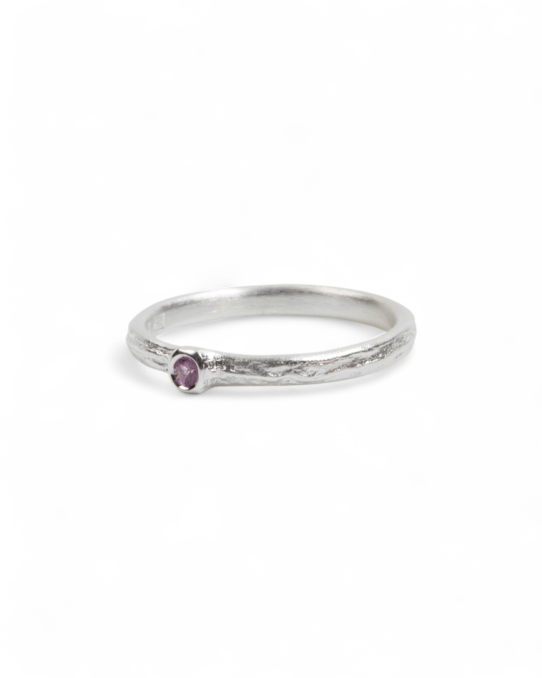 925 Silberring mit pinkem Saphir (0,08 ct) - Goldschmiede Krack