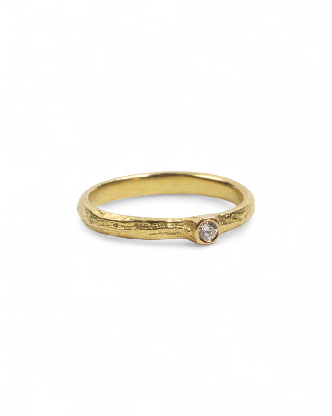 750 Gelbgold Ring mit Brillant LGD (0,08 ct) - Goldschmiede Krack