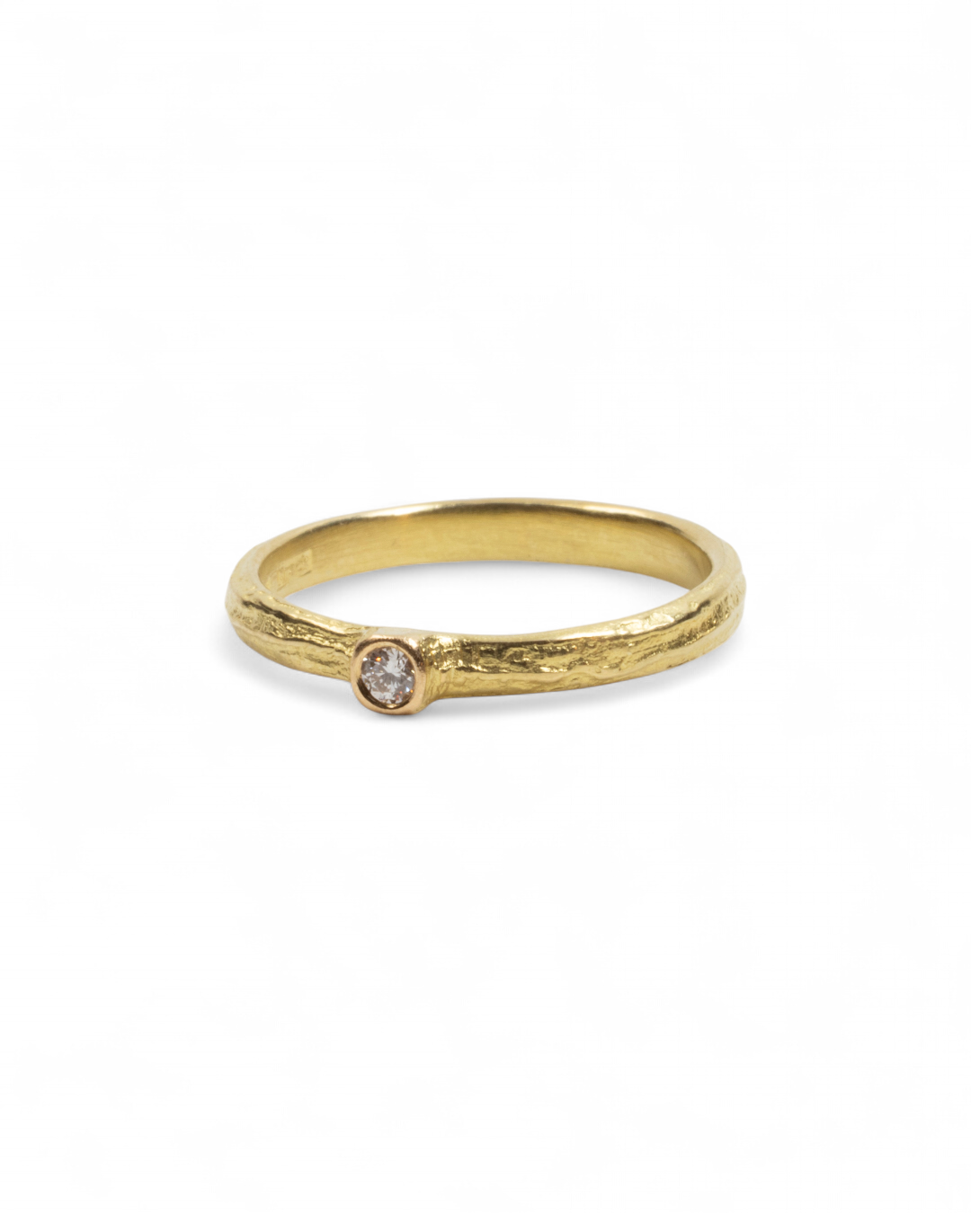750 Gelbgold Ring mit Brillant LGD (0,08 ct) - Goldschmiede Krack