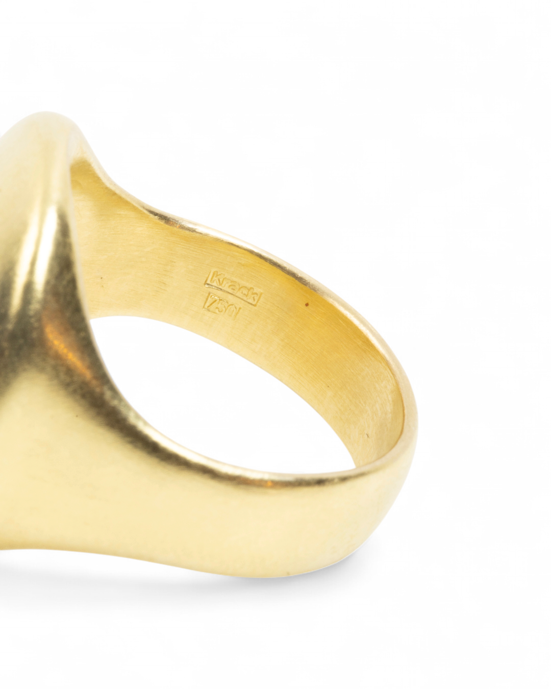 Großer runder 750 Gelbgold Ring - Goldschmiede Krack