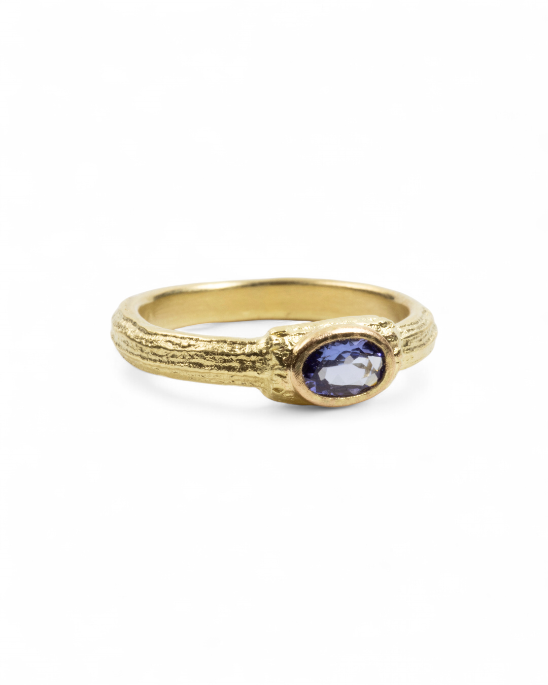 Zierlicher 750 Gelbgold Ring mit Tansanit (0,40 ct) - Goldschmiede Krack