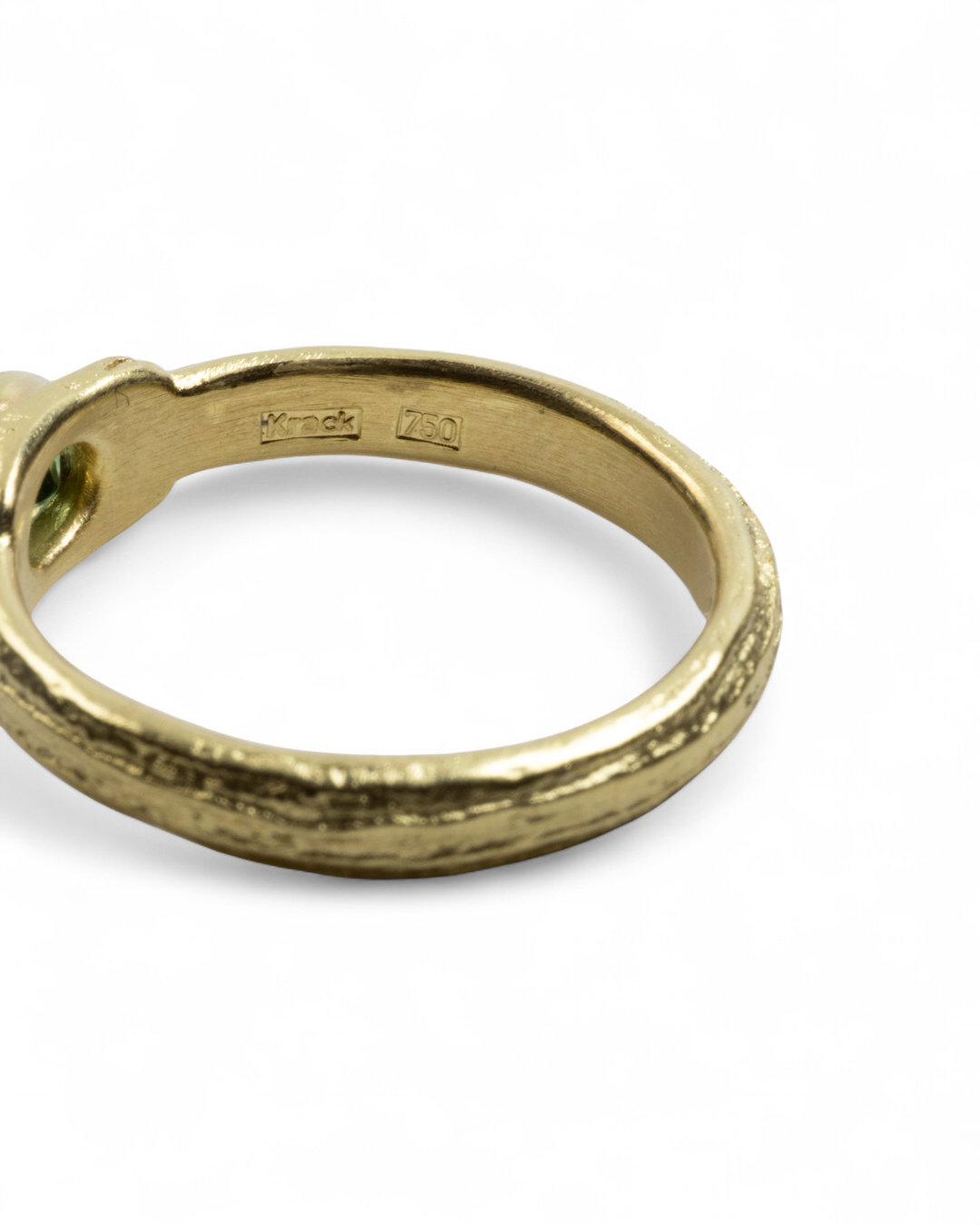 Zierlicher 750 Gelbgold Ring mit Tsavorit (0,46 ct) - Goldschmiede Krack