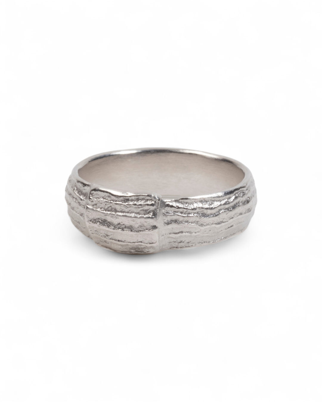 925 Silberring mit Bark-Struktur (6,2 mm) - Goldschmiede Krack