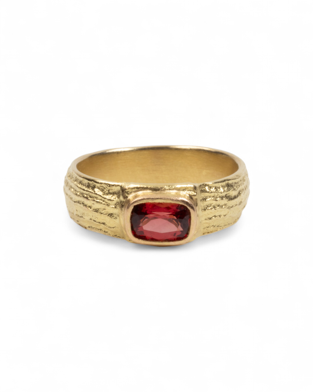 750 Gelbgold Ring mit Spinell (0,68 ct) - Goldschmiede Krack