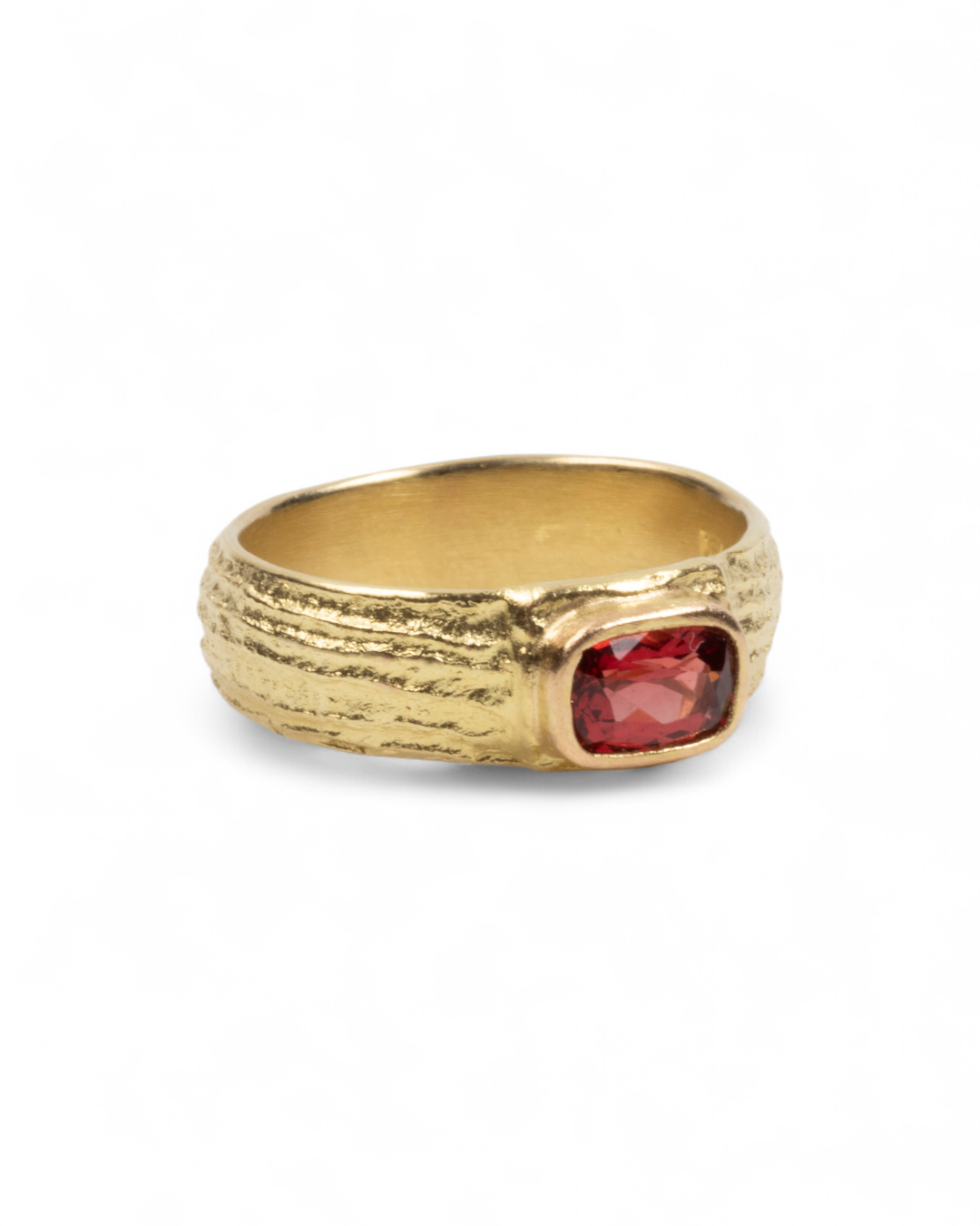 750 Gelbgold Ring mit Spinell (0,68 ct) - Goldschmiede Krack