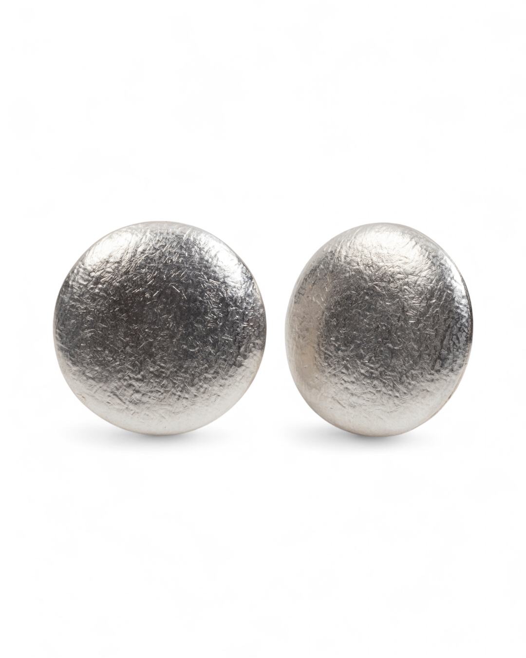 Große strukturierte 925 Silber Ohrclips (28 mm) - Goldschmiede Krack
